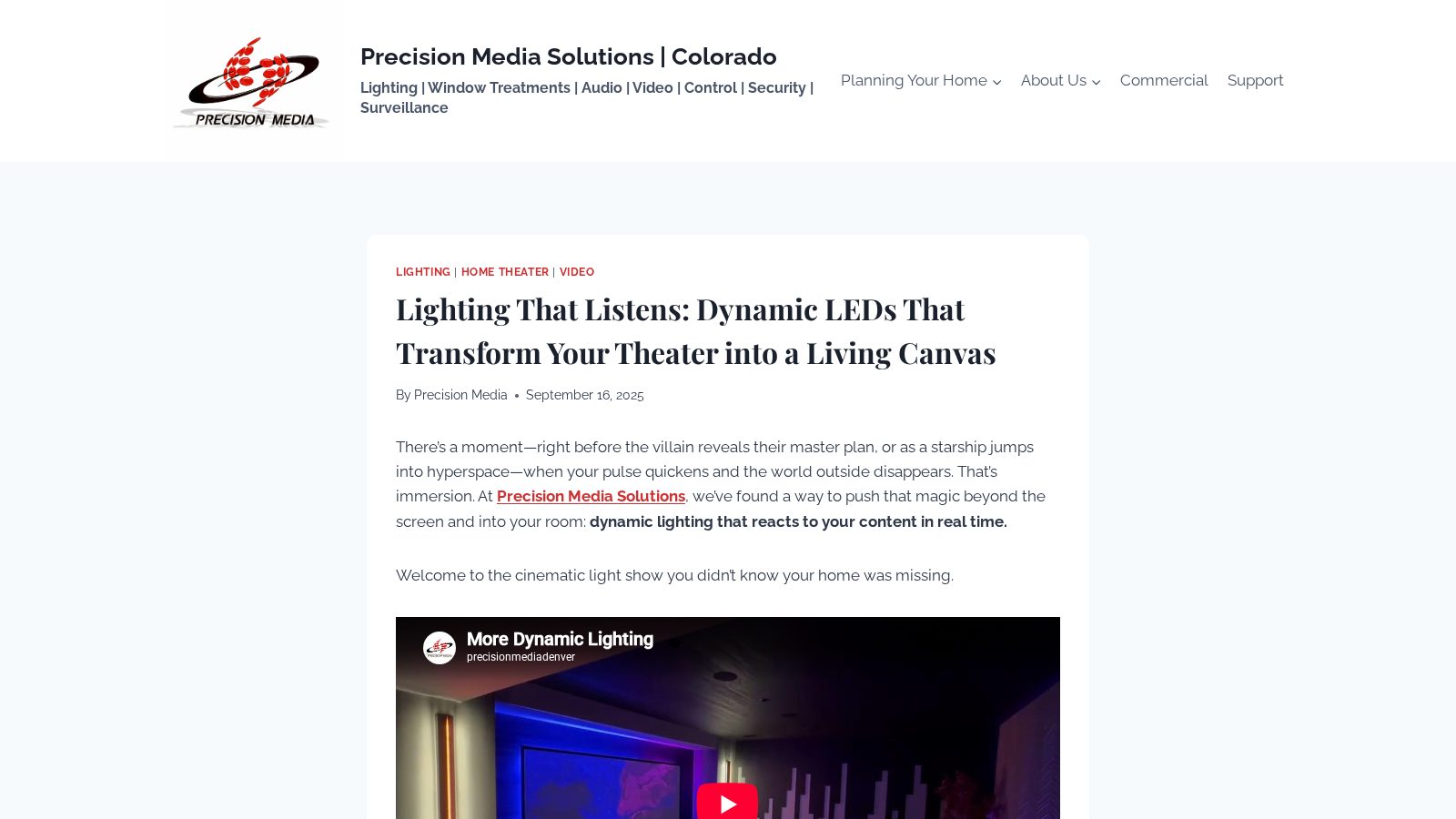 Lighting That Listens: Dynamic LEDs That Transform Your Theater into a Living Canvas