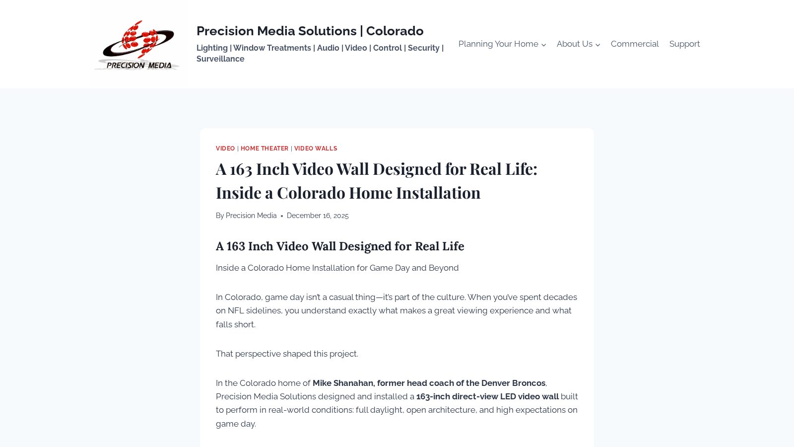 A 163 Inch Video Wall Designed for Real Life: Inside a Colorado Home Installation