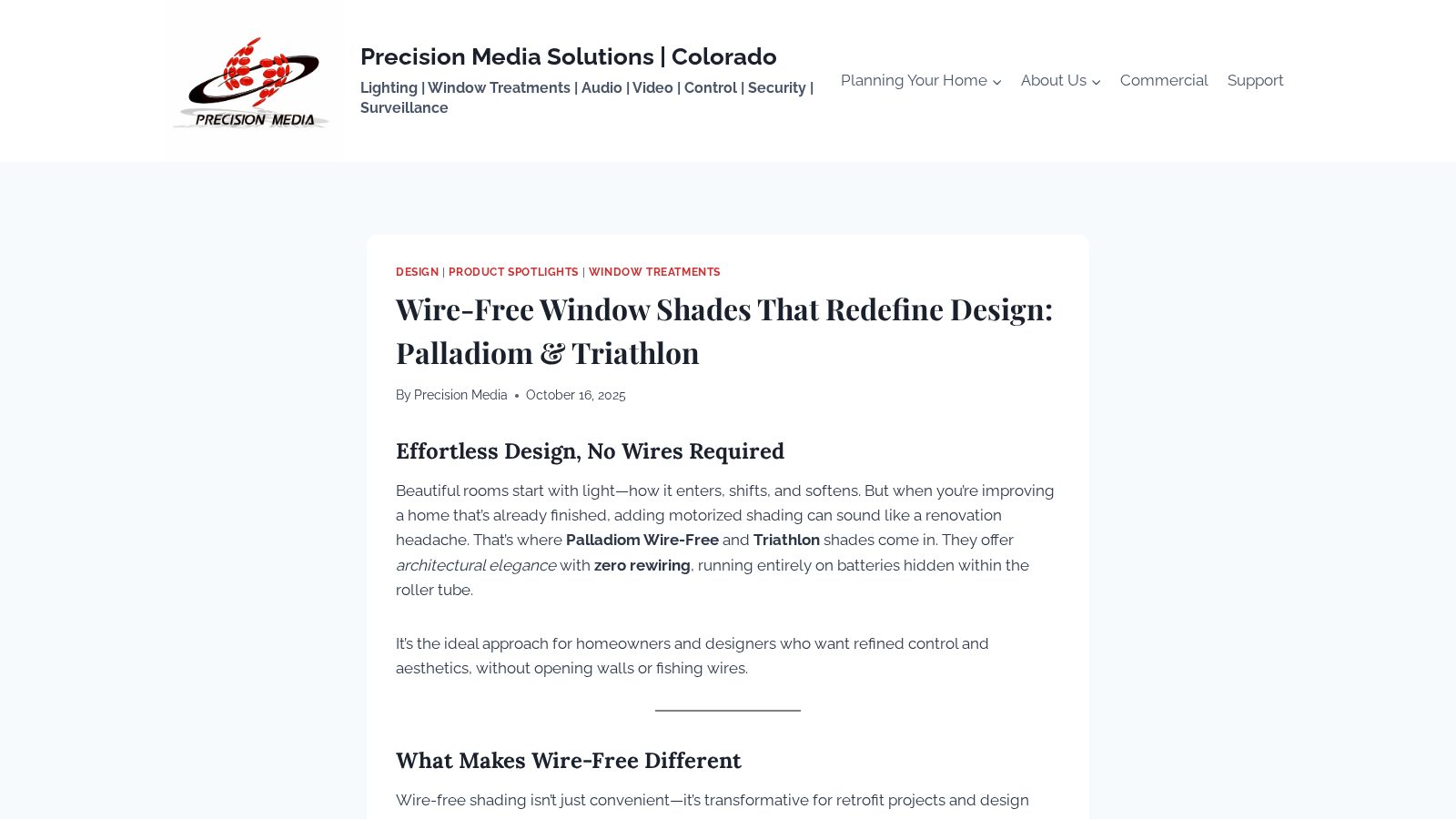 Wire-Free Window Shades That Redefine Design: Palladiom &amp; Triathlon