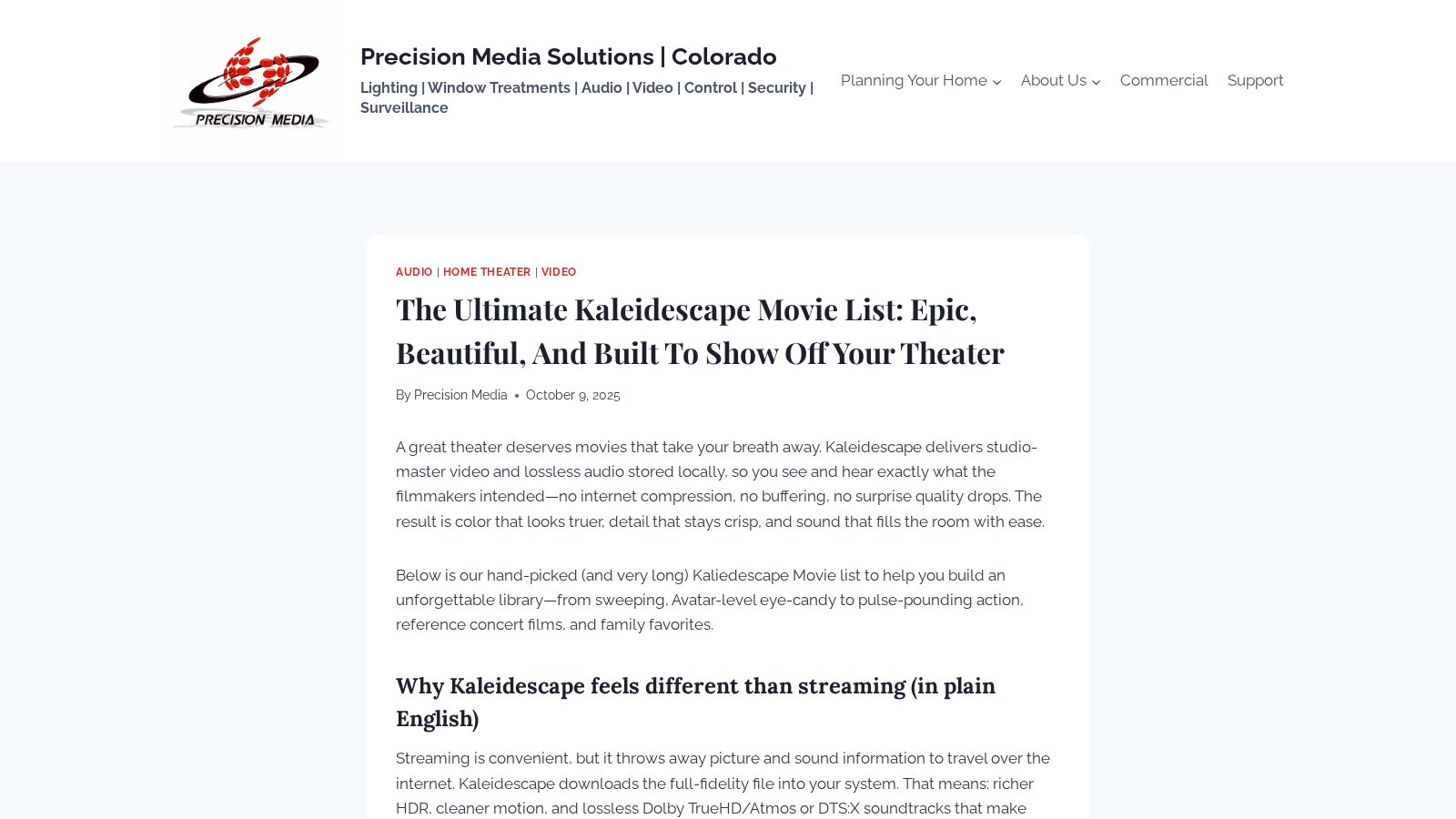 The Ultimate Kaleidescape Movie List: Epic, Beautiful, And Built To Show Off Your Theater