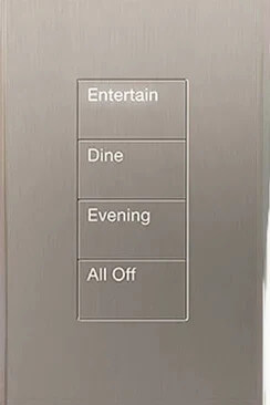 A Lutron Palladiom Keypad