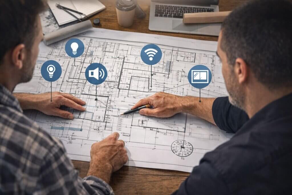 We work with architects to help integrate technology